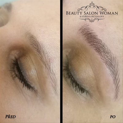microblading před a po